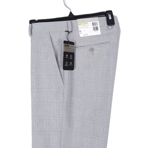 Alfani Men's Slim-Fit Tech Stretch 2-Piece Suit Light Grey Plaid 38S 30x30 NWT - Picture 8 of 13